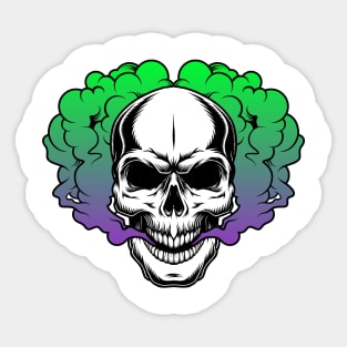 Smoking Skull Sticker